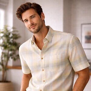 Tommy Bahama Yellow Striped Button-Down Shirt – Size XXL (Original Fit)